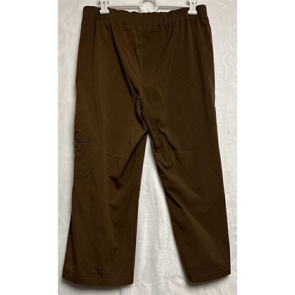 Additions by Chico's Women's Brown Capri Pants Elastic Waist Zip Pocket Size 0 - Picture 5 of 8
